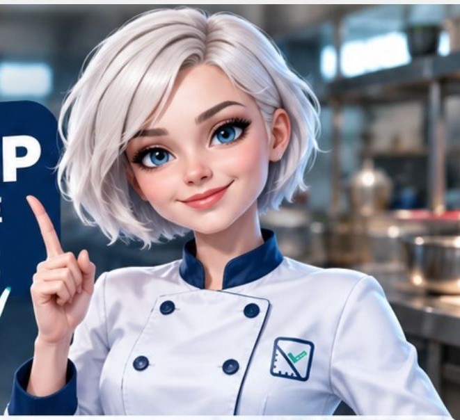 Norma, robot chef sorridente